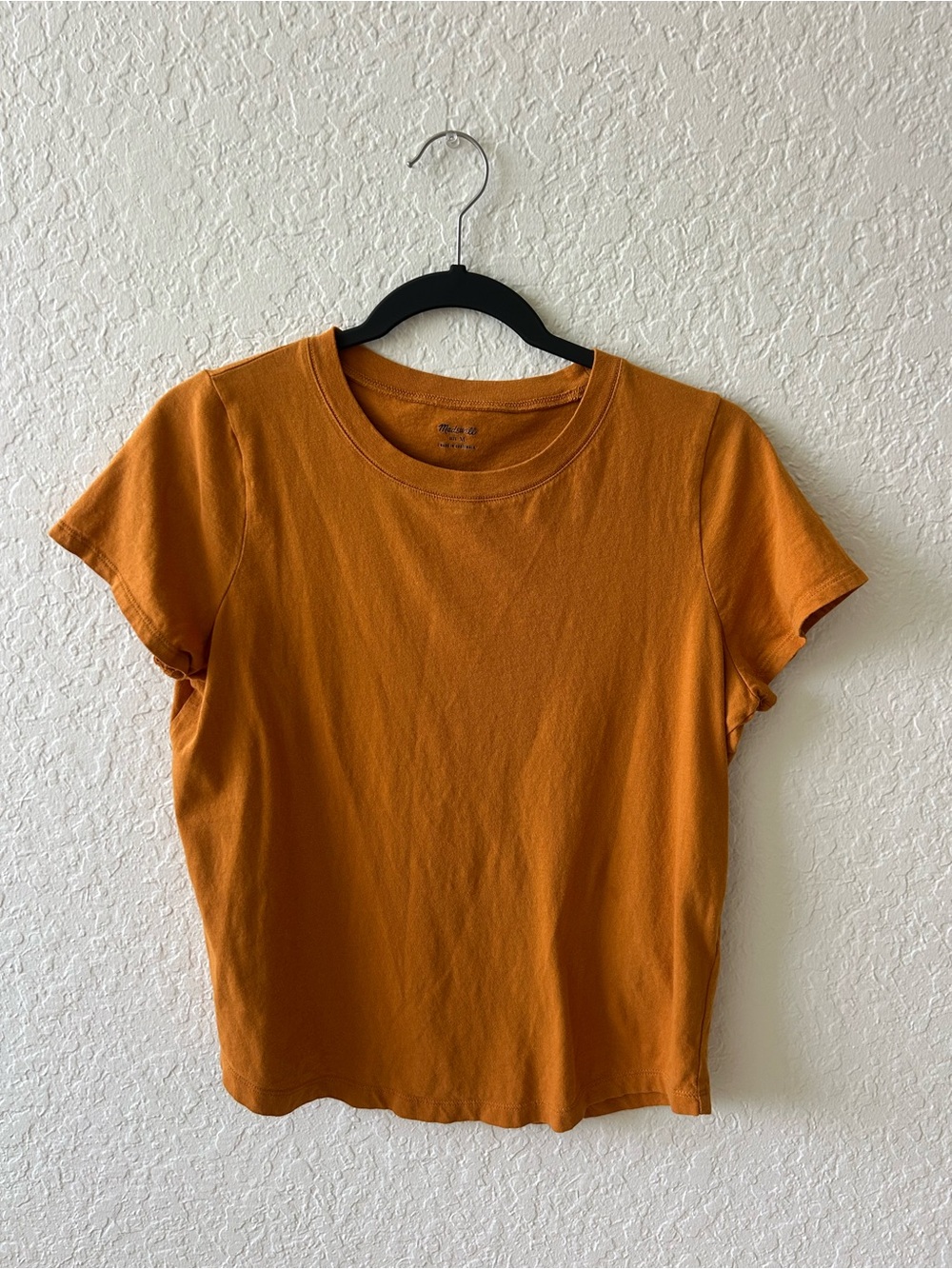 Madewell Short Sleeve Crewneck Tee in Pumpkin Orange